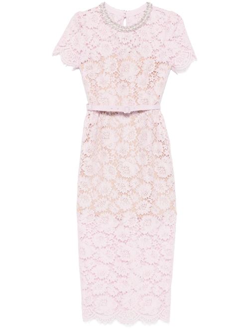 Lace and pearl midi dress SELF PORTRAIT | SS25060MAPINK